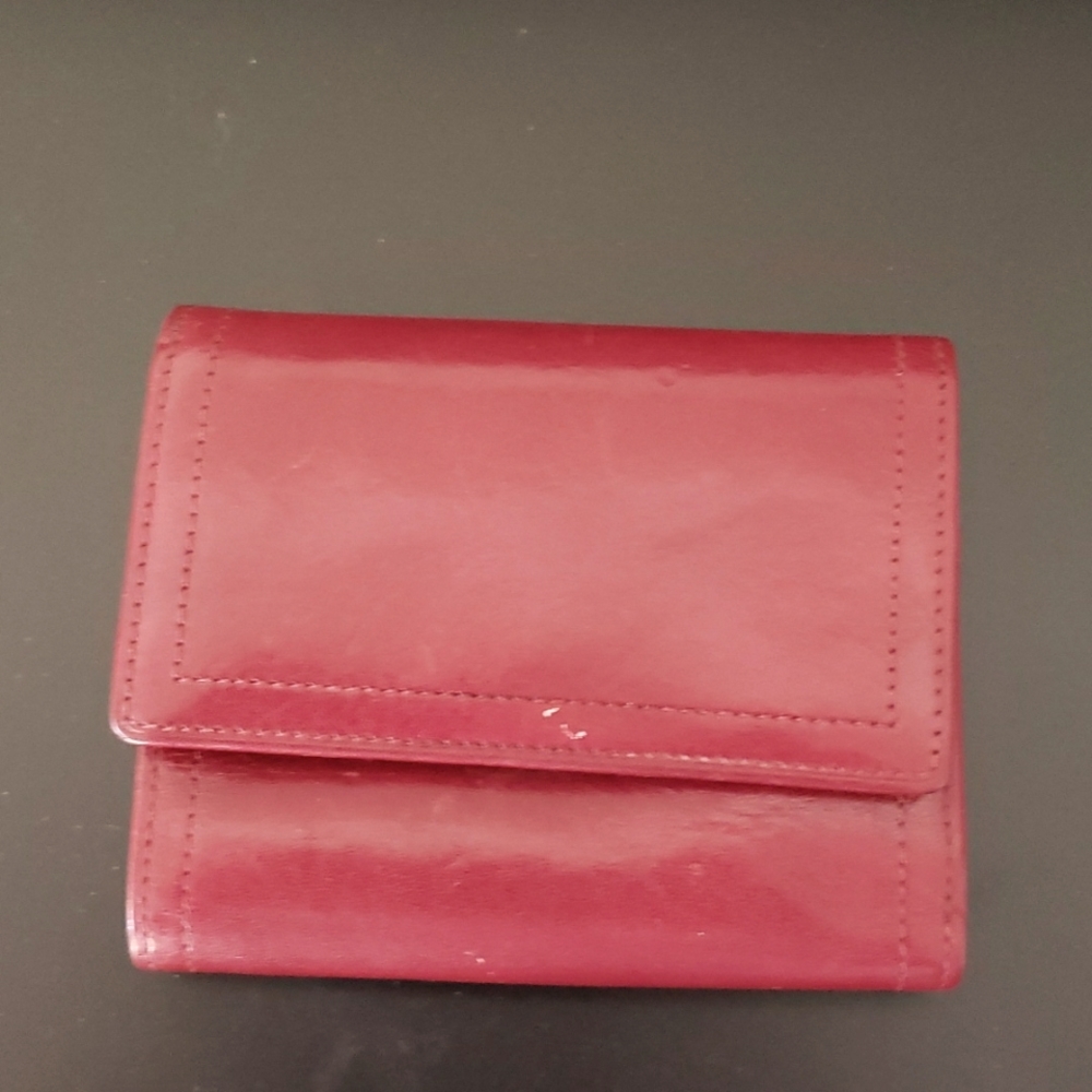 Deep red Monsac leather wallet